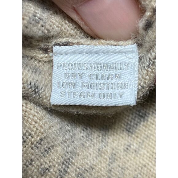 CHARTER CLUB 100% 2-Ply Cashmere Leopard Print V-neck Sweater, Sz S - Picture 4 of 4